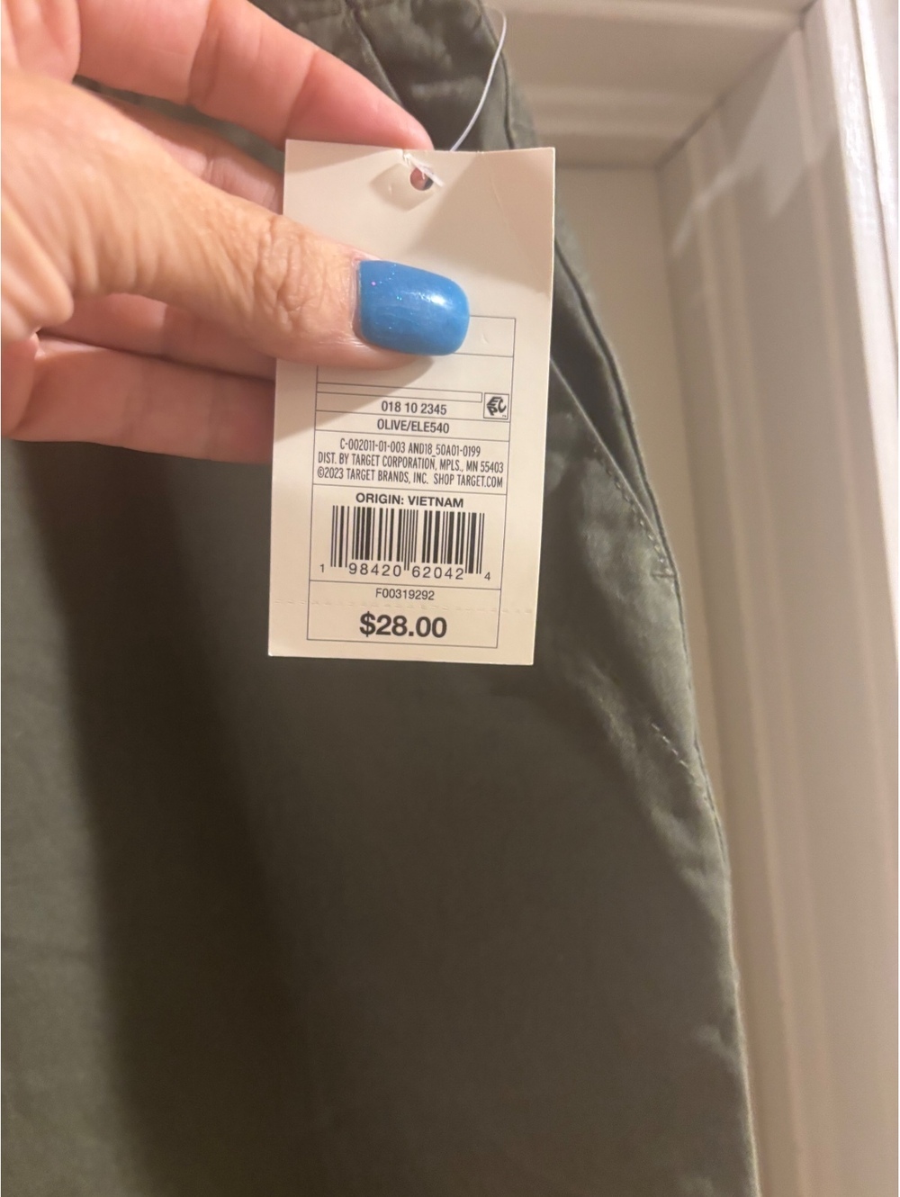 A New Day Olive High Rise Straight Pants Women’s 14R Stretch NWT - Picture 4 of 7